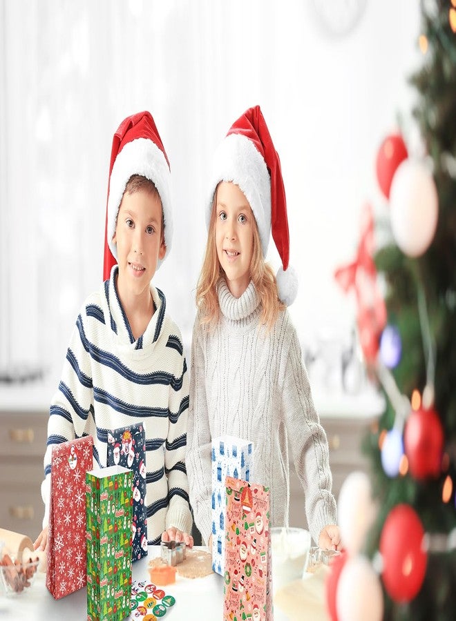 XiaosRen 24Pcs Christmas Treat Bags, Mini Xmas Gift Bags with Stickers, Goodie Small for Holiday Gifts Wrapping Party Favor. - Image 5