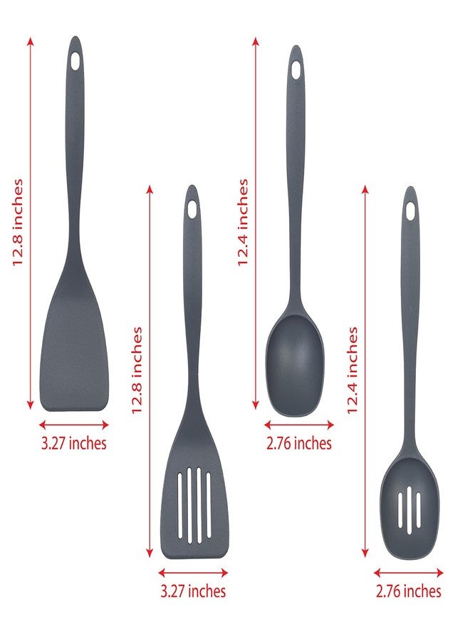 Glad Cooking Kitchen Utensils Set - 7 Pieces, Nylon Tools for Nonstick Cookware, Gray - Image 4