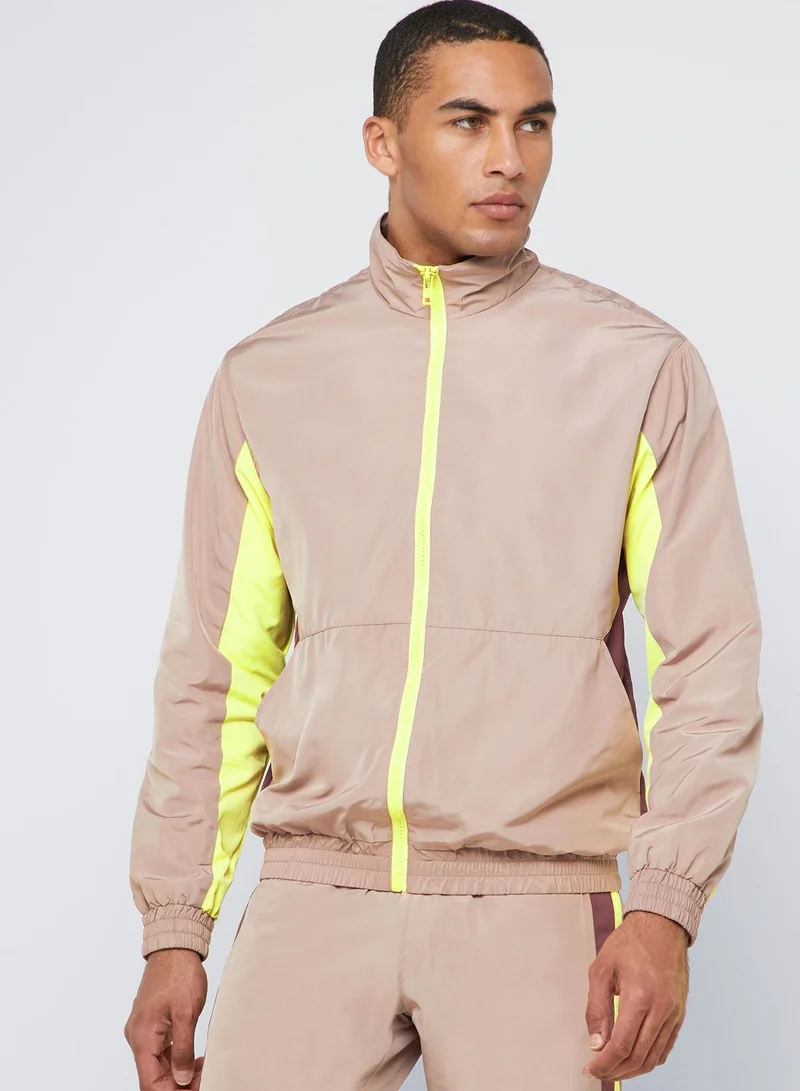 FOREVER 21 Color Block Windbreaker Jacket