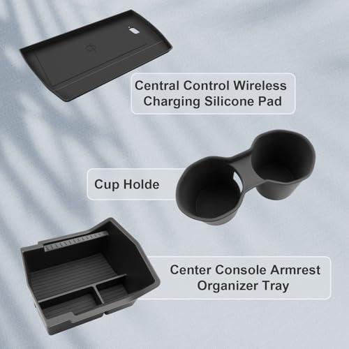 BIBIBO for 2025 Subaru Forester Center Console Organizer 2025 2026 Subaru Forester Console Armrest Tray+Cup Holder +Wireless Charging Mat 2025 Forester Insert Organizer 2025 Forester Accessories - Image 5