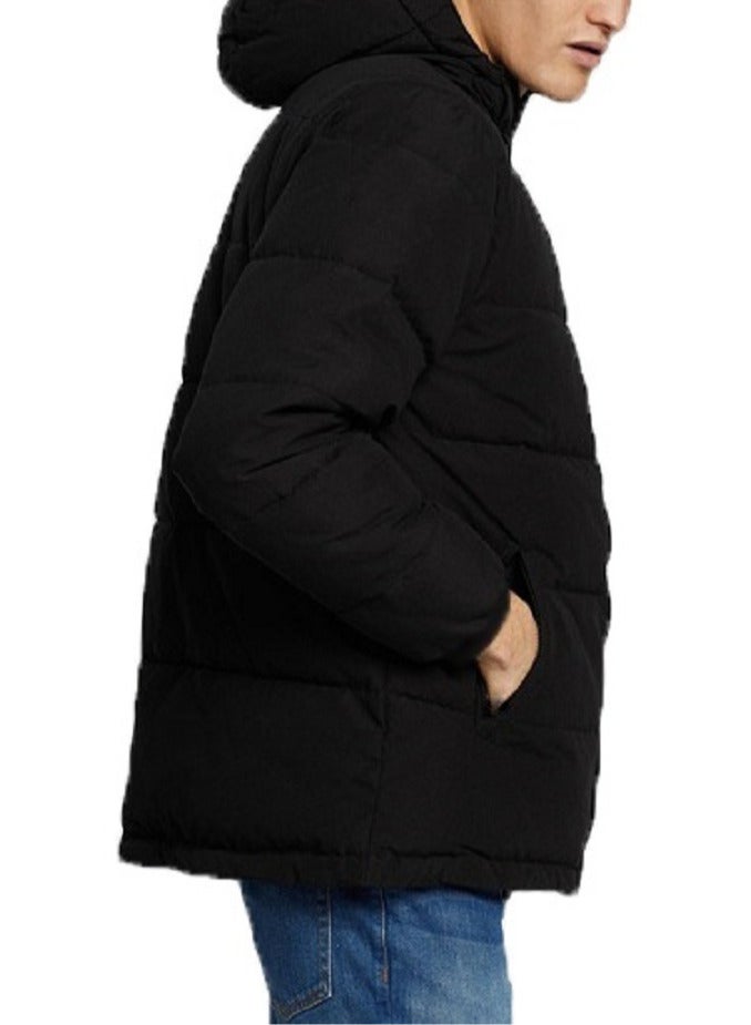 general Long-sleeved zip-up puffer winter jacket with removable hood - Image 3