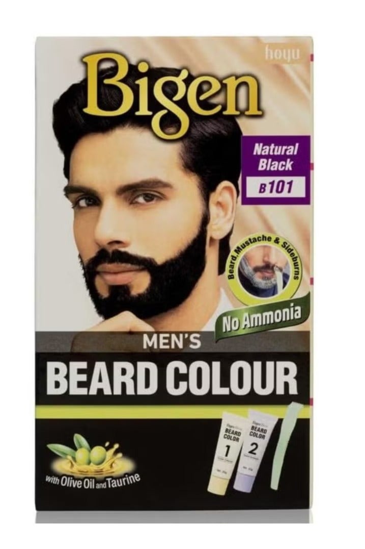 بايجن صبغة شعر لون لحية رجالي أسود طبيعي B101 خالية من الامونيا - Image 2