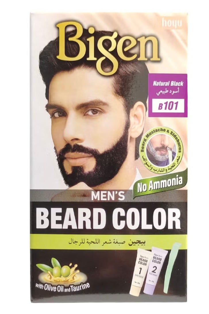 بايجن صبغة شعر لون لحية رجالي أسود طبيعي B101 خالية من الامونيا - Image 1