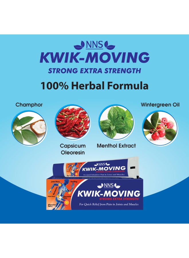 NNS Kwik-Moving Ointment- Strong Extra Strength 50Gm - Image 3