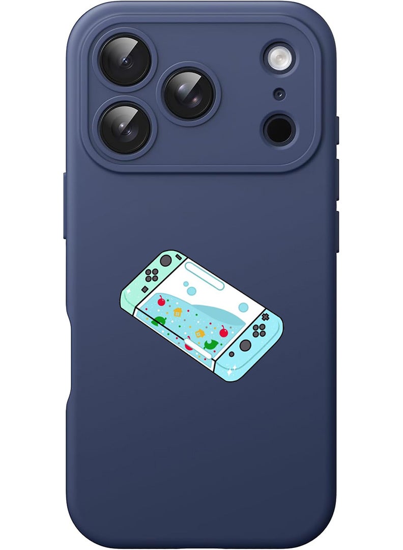 Theodor Protective Slim Fit Case Liquid Silicone Cover with Full Body Protection Anti-Scratch Shockproof Case For Apple iPhone 17 Pro Max (Blue) Console - Image 1