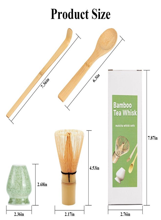 Hotbird 4 Pcs Matcha Whisk Set - Bamboo Matcha Whisk, Holder, Scoop, Spoon - Traditional Japanese Tea Ceremony - Matcha Green Tea Accessories - Image 2