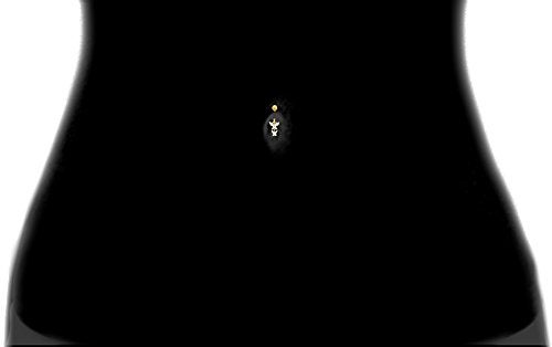 Ritastephens 14k Yellow Gold CZ Butterfly Link Cubic Zirconia Belly Ring - Image 3