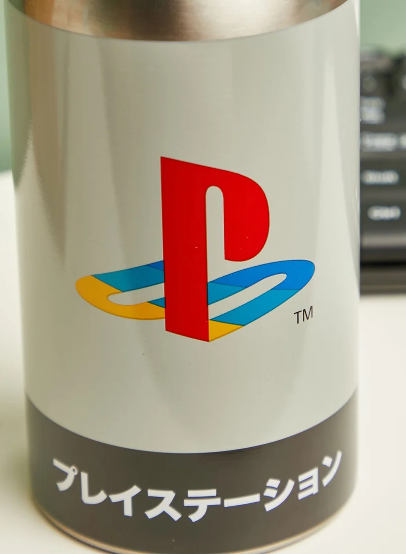 Paladone Playstation Heritage Metal Water Bottle With Straw