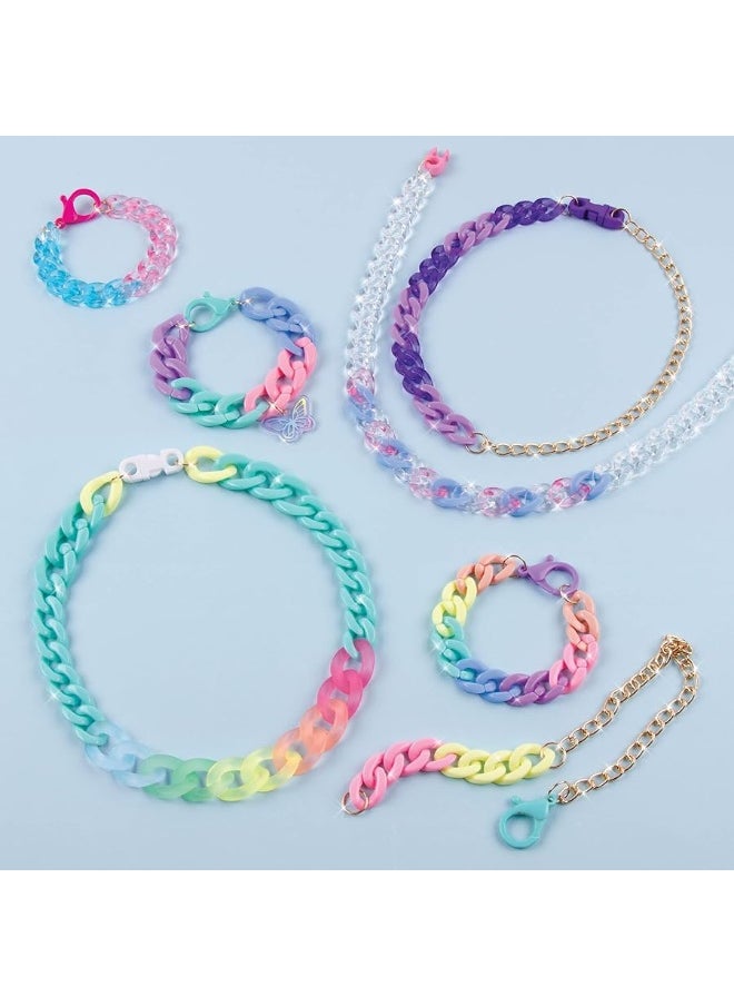 Make It Real - Make It Real All Linked Up Bracelet Making Kit - DIY Charm Bracelet Making Kit for Girls - Kids Bracelet Making Kit for Teen Girls - Jewelry Making Kit for Girls 8-12 - Craft Kit Gifts for Girls - Image 1
