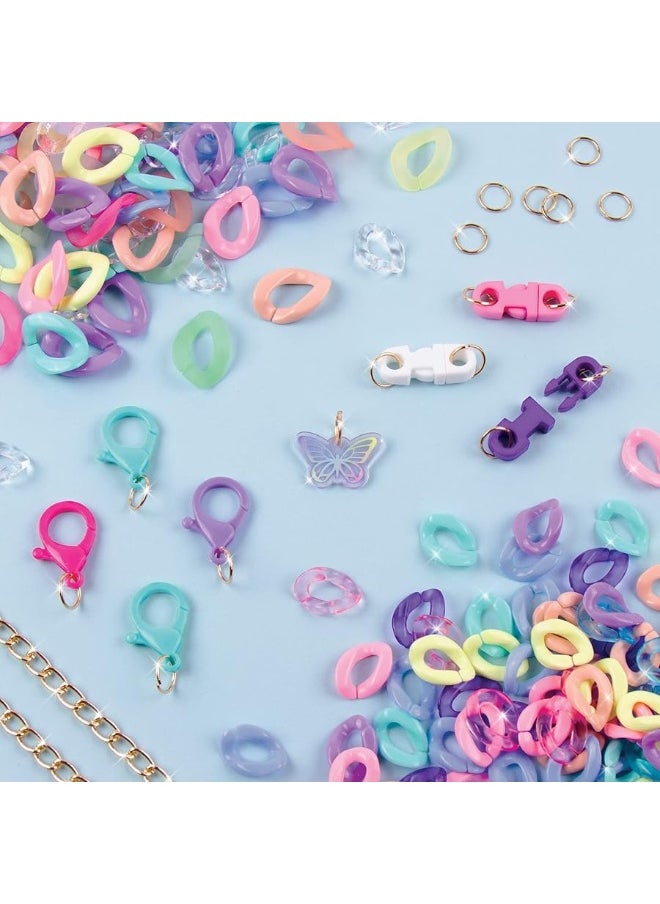 Make It Real - Make It Real All Linked Up Bracelet Making Kit - DIY Charm Bracelet Making Kit for Girls - Kids Bracelet Making Kit for Teen Girls - Jewelry Making Kit for Girls 8-12 - Craft Kit Gifts for Girls - Image 1