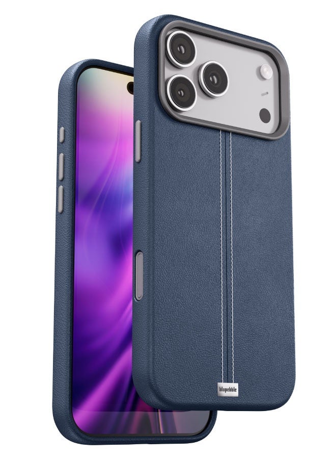 blupebble Elite Guard Leather MagSafe Case for iPhone 17 Pro / 17 Pro Max – Slim Shockproof Protective Cover, Wireless Charging Compatible - Image 1