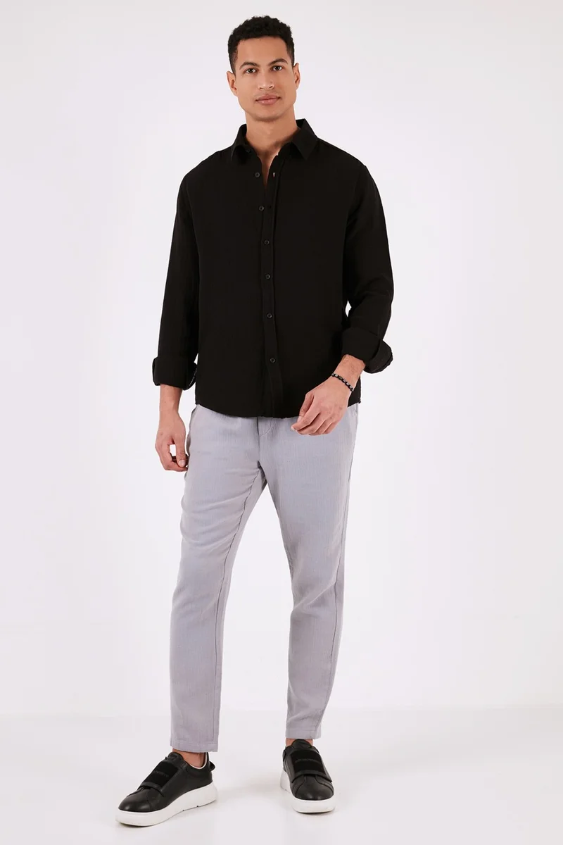 بوراتي 100% Cotton Regular Fit Shirt Men's Shirt CF24S127804