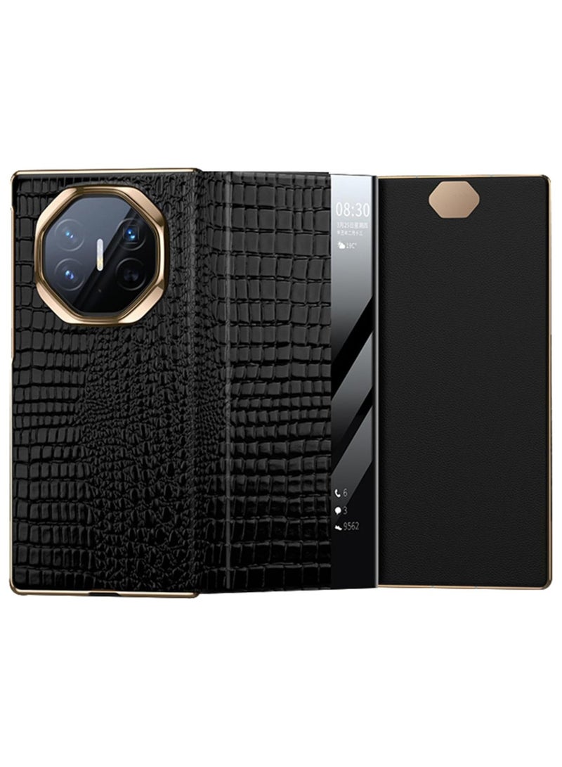 Smart View Flip Case Compatible with Huawei Mate XT Ultimate Design, Slim Flip Case Drop Protection Shockproof Protective Cover with Window View Function - Image 1
