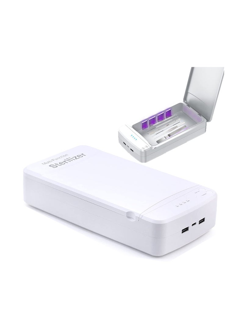 Excefore Sterilization Box, Plastic Clean Multipurpose UV Ultraviolet Sterilizer for Manicure Salon,tweezers, Scissors, Jewelry, Phone, Watch, Keys  - Image 1