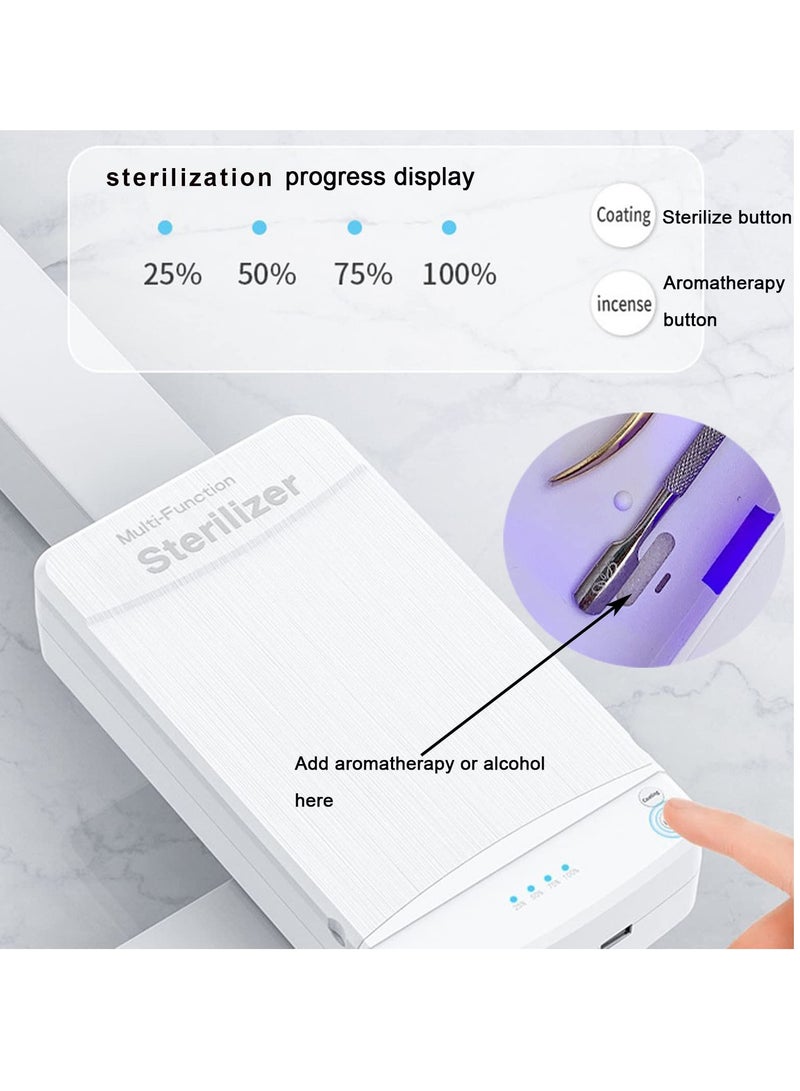 Excefore Sterilization Box, Plastic Clean Multipurpose UV Ultraviolet Sterilizer for Manicure Salon,tweezers, Scissors, Jewelry, Phone, Watch, Keys  - Image 2