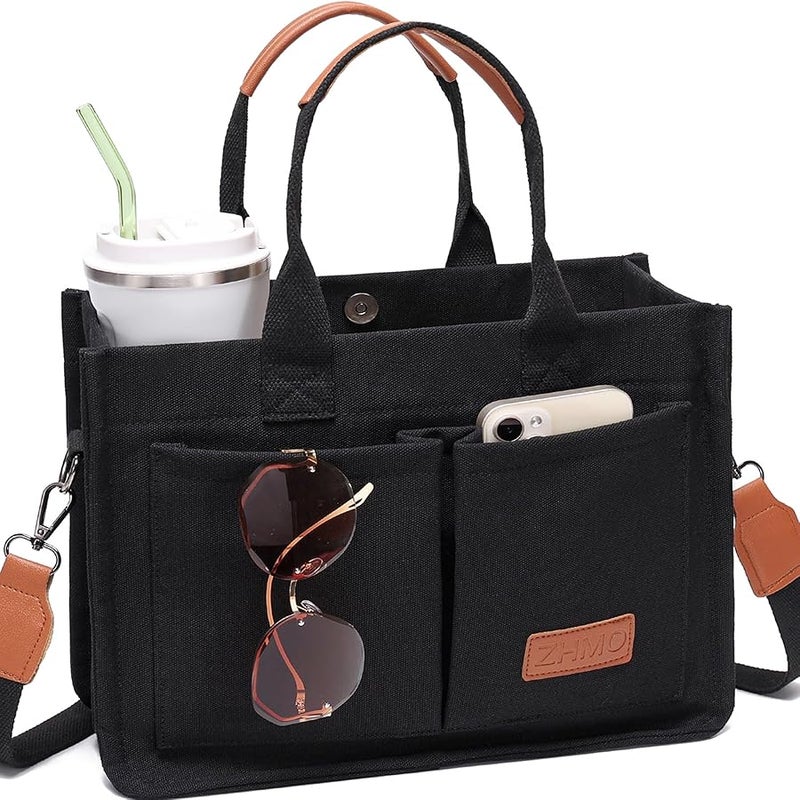 ZHMO Women Canvas Tote Handbags Crossbody bags,Crossbody purses,Tote bag for women,Satchel Messenger Hobo Shoulder Purse Bag Handbags Simple Modern tote bag (pack of 1) - Image 1