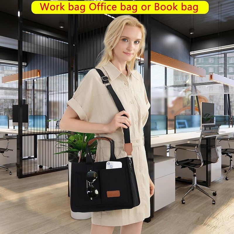 ZHMO Women Canvas Tote Handbags Crossbody bags,Crossbody purses,Tote bag for women,Satchel Messenger Hobo Shoulder Purse Bag Handbags Simple Modern tote bag (pack of 1) - Image 3