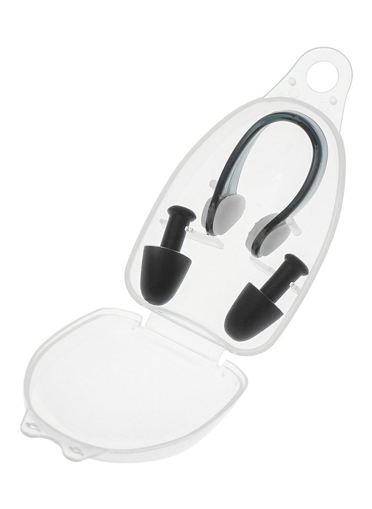 Waterproof Swimming Earplugs and Nose Clip Set (Pack of 3): Black, Pink, Blue - Protect Your Ears and Nose from Water