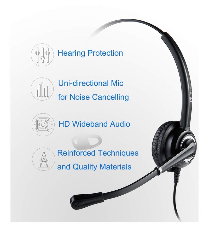 MAIRDI Cell Phone Headset with Microphone Noise Canceling, PC Laptop Headset 3.5mm Jack for Office Work, Phone Headset for iPhone Computer Samsung Androids Tablets Skype Teams Video Conference - Image 3