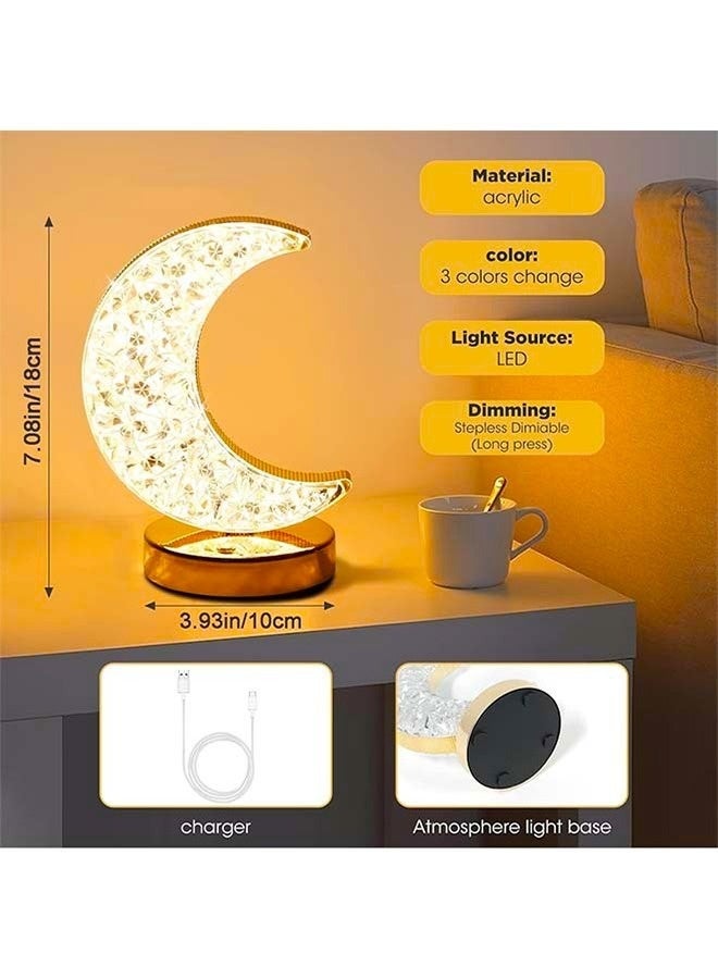 نيبمينينت أضواء رمضان، زينة رمضان، مصباح رمضان، أضواء رمضانية ليلية، مصباح طاولة الهلال الرمضاني لتزيين المنزل - Image 2