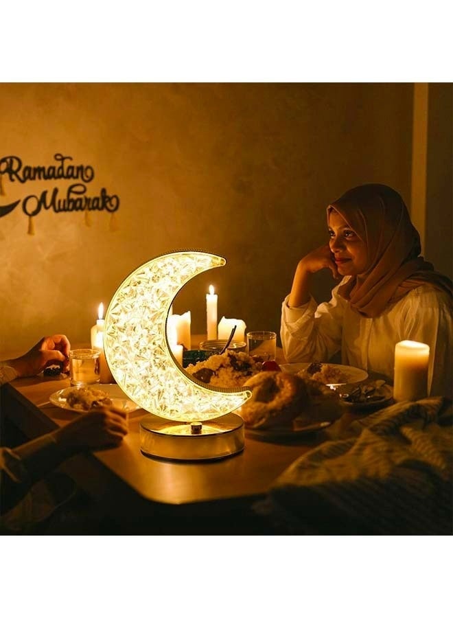 نيبمينينت أضواء رمضان، زينة رمضان، مصباح رمضان، أضواء رمضانية ليلية، مصباح طاولة الهلال الرمضاني لتزيين المنزل - Image 4