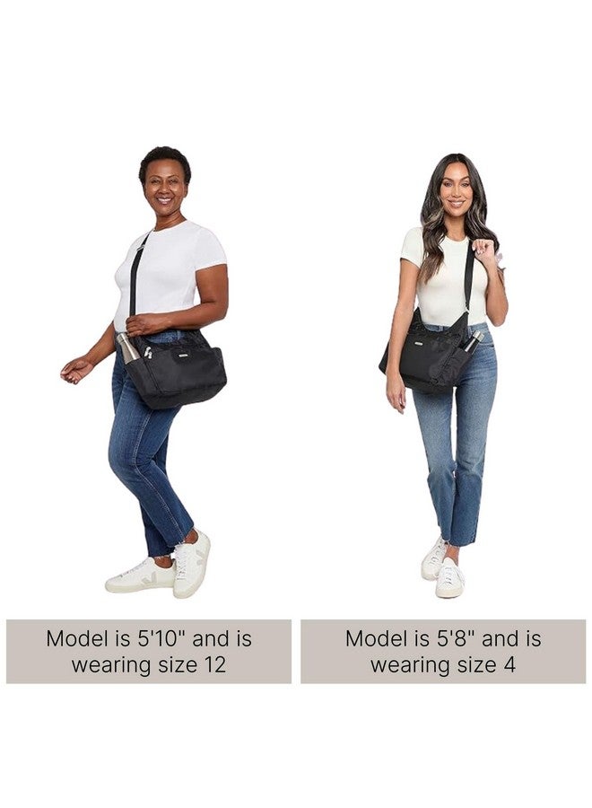 Baggallini Essential Hobo Bag 11x9" Lightweight Travel Purse Handbag Crossbody Bag For Women Washable Nylon w/RFID Protection - Image 3