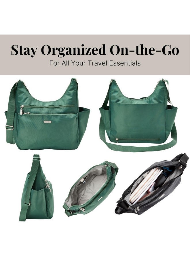 Baggallini Essential Hobo Bag 11x9" Lightweight Travel Purse Handbag Crossbody Bag For Women Washable Nylon w/RFID Protection - Image 4