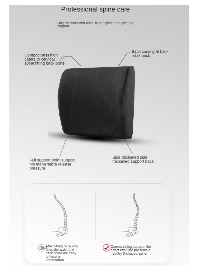 ماكس كمفورت مسند طبي للظهر – ميموري فوم من Max Comfort، لتخفيف آلام القطنية وأسفل الظهر، مناسب للمكتب والسيارة والمنزل - Image 4