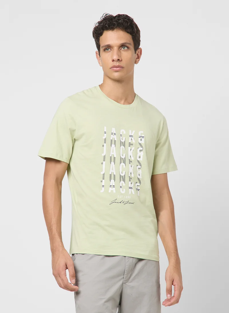 جاك اند جونز JJDELVIN TEE SS CREW NECK 4PK MP
