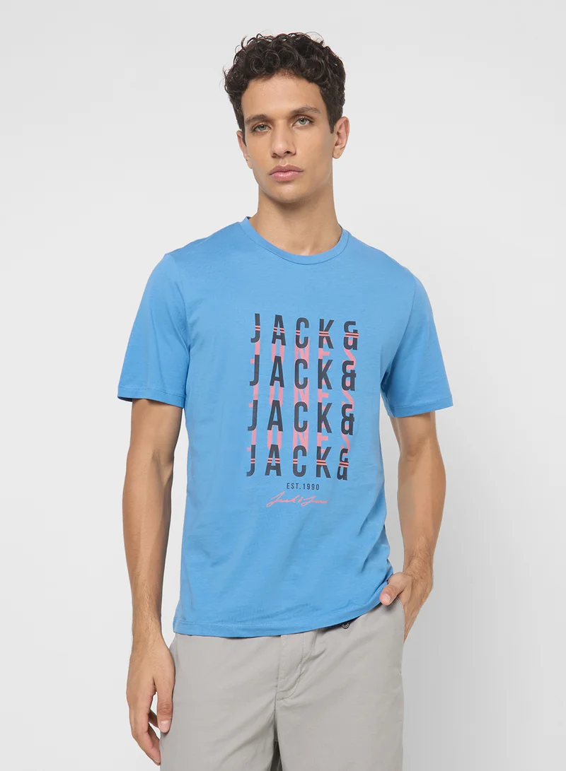 جاك اند جونز JJDELVIN TEE SS CREW NECK 4PK MP