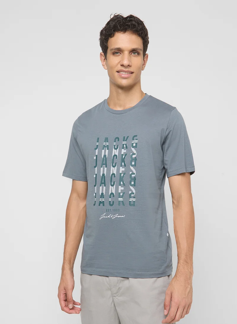 جاك اند جونز JJDELVIN TEE SS CREW NECK 4PK MP