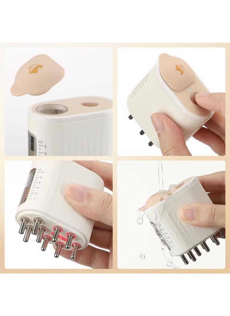 EzzySo Electric Massage Brush Head Scalp Massager Hair Growth Oil Serum Comb Waterproof Head Scratcher Regrowth Hair Treatment With Red Light Therapy  - Image 2