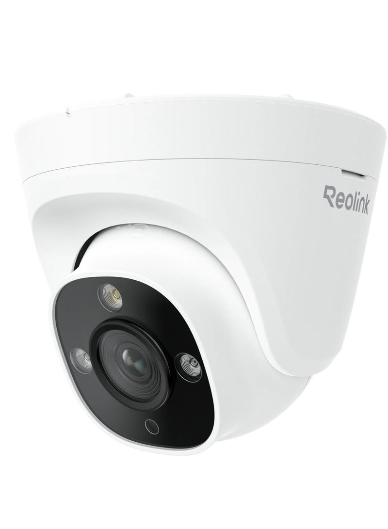 كاميرا أمان قبة متقدمة بتقنية الذكاء الاصطناعي RP-PCT8M 4K 8MP سوبر HD، زاوية عرض 125° عدسة 2.8mm، 25FPS Ultra HD، رؤية ليلية ملونة، صوت ثنائي الاتجاه، IP67 CCTV خارجي، دعم microSD بسعة 512GB