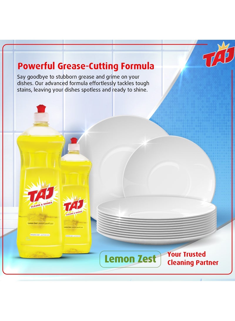 تاج سائل غسيل الأطباق بقشر الليمون من تاج، 1 لتر - Image 3