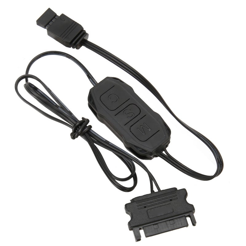COOLMOON 5V 3Pin ARGB Controller - SATA Powered Manual Control RGB Fan Controller for 5V ARGB Case Fans Light Bars - Image 4
