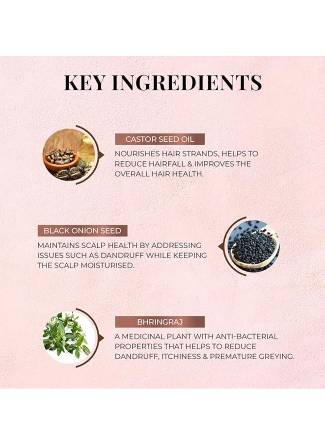 Just Herbs Just Herbs Anti Hairfall Control Kit (Shampoo 100ml+Conditioner100ml) with Goodness of Natural Vitamin E, Bhringraj & Black Onion Seed for Shiny, Smooth Hair - All Hair Types  - Image 4