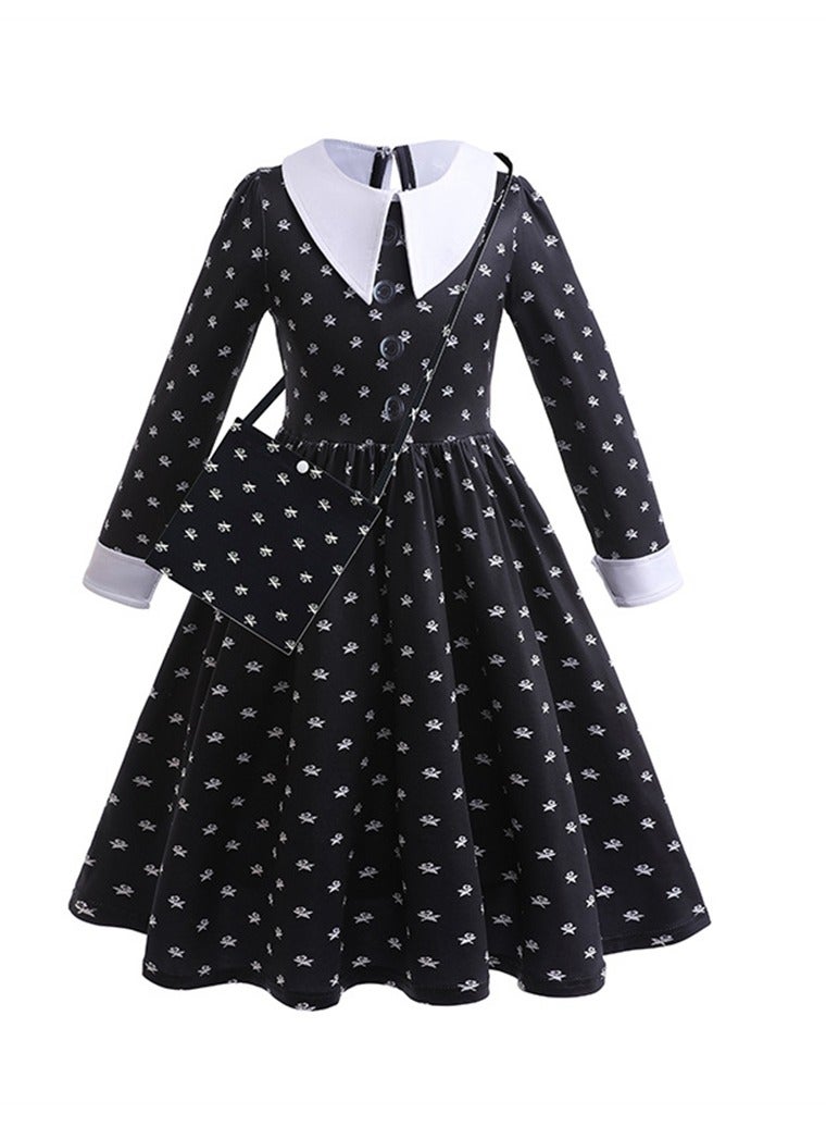 M MIAOYAN Kids Girls Costume Suit TV Series Princess Dress Long Sleeve Skirt Halloween Cosplay Outfit Clothes  - Image 1
