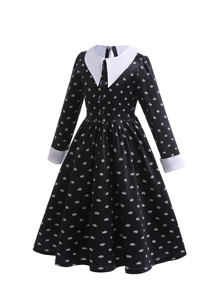 M MIAOYAN Kids Girls Costume Suit TV Series Princess Dress Long Sleeve Skirt Halloween Cosplay Outfit Clothes  - Image 3