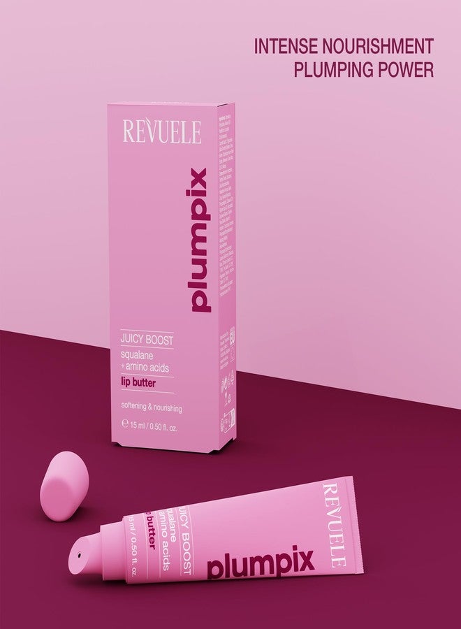 REVUELE Juicy Boost Lip Butter – 0.50 fl.oz | Hydrating & Plumping Lip Treatment with Squalane, Amino Acids, Shea Butter & Vitamin E | Soft, Glossy, Nourished Lips - Image 2