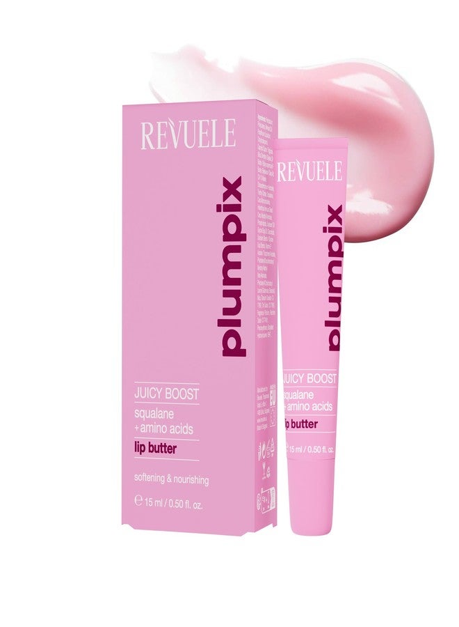REVUELE Juicy Boost Lip Butter – 0.50 fl.oz | Hydrating & Plumping Lip Treatment with Squalane, Amino Acids, Shea Butter & Vitamin E | Soft, Glossy, Nourished Lips - Image 1