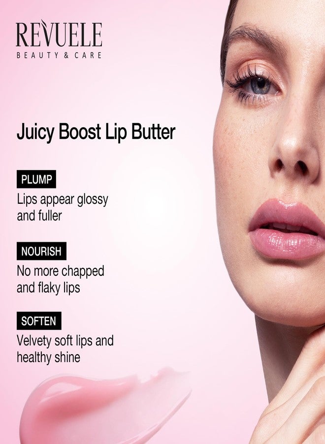 REVUELE Juicy Boost Lip Butter – 0.50 fl.oz | Hydrating & Plumping Lip Treatment with Squalane, Amino Acids, Shea Butter & Vitamin E | Soft, Glossy, Nourished Lips - Image 3