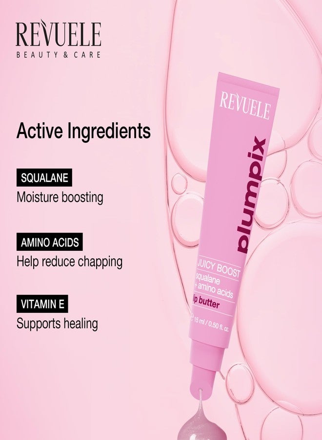 REVUELE Juicy Boost Lip Butter – 0.50 fl.oz | Hydrating & Plumping Lip Treatment with Squalane, Amino Acids, Shea Butter & Vitamin E | Soft, Glossy, Nourished Lips - Image 4