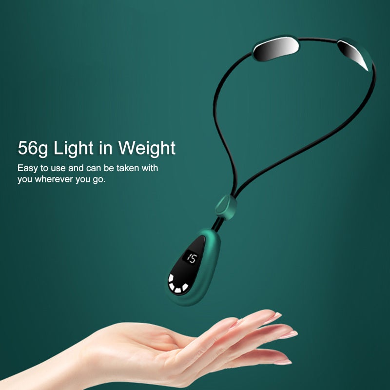 Portable Neck Massager with Neck Strap Shoulder Neck Pain Relief 6 Massage Modes 15 Intensity Levels 3 Constant Temperature Heat Therapy Digital Display Rechargeable - Image 3