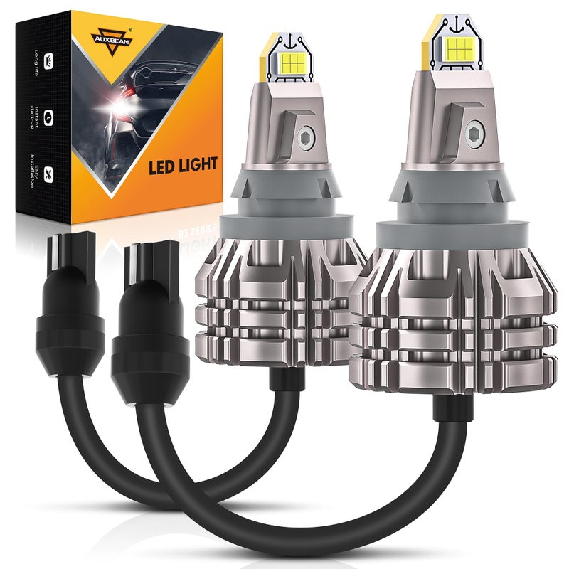 Auxbeam Upgraded 921 Bulb for Backup Reverse Light, 44W 6000 Lumens 500% Extremely Bright 912 W16W T15 Bulbs, Error Free, Pack of 2 - Image 1