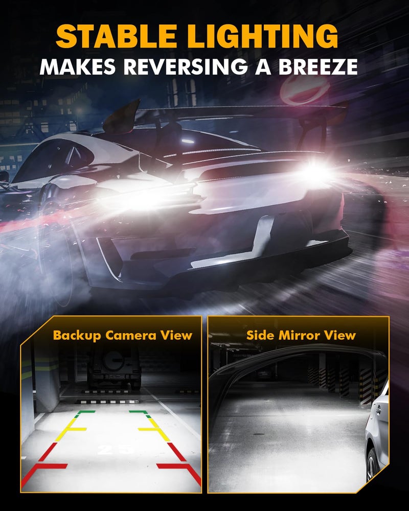 Auxbeam Upgraded 921 Bulb for Backup Reverse Light, 44W 6000 Lumens 500% Extremely Bright 912 W16W T15 Bulbs, Error Free, Pack of 2 - Image 5