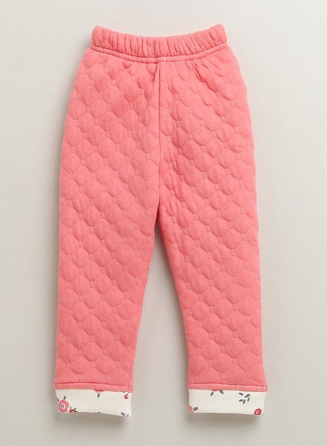 BUMZEE طقم شتوي للبنات من بامزي، مصنوع من البوليستر، بقصة عادية، لون الخوخ والكريم - من 12 إلى 18 شهرًا (Peb10666D-pch) - Image 4