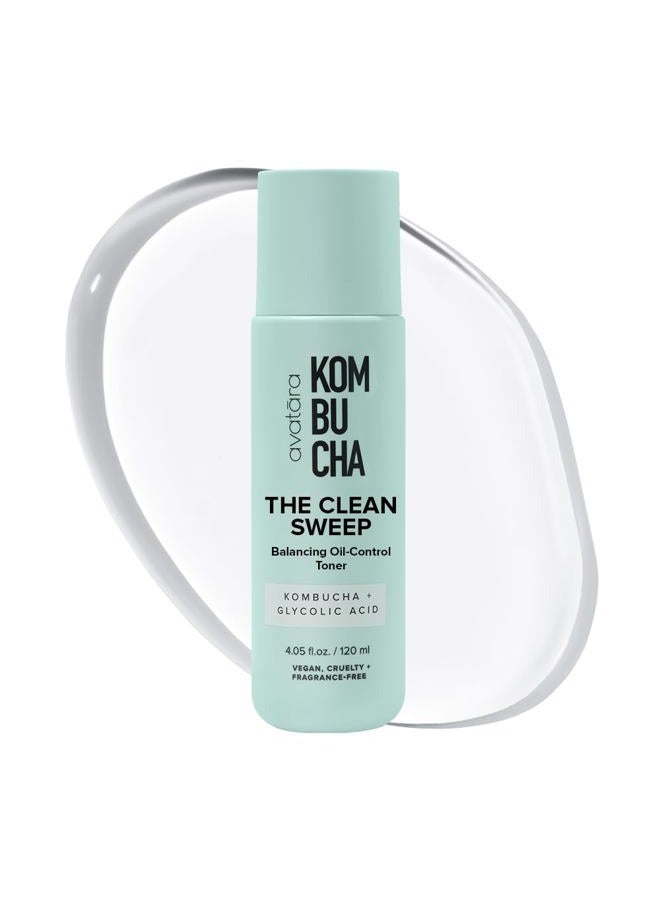 Avatara Kombucha The Clean Sweep Face Toner, Glycolic Acid Toner for Face, Face Exfoliator with Witch Hazel and Bakuchiol, Calming Pore Minimizer for Face, Hydrating Skincare for Teens, 4.05 fl. Oz - Image 1
