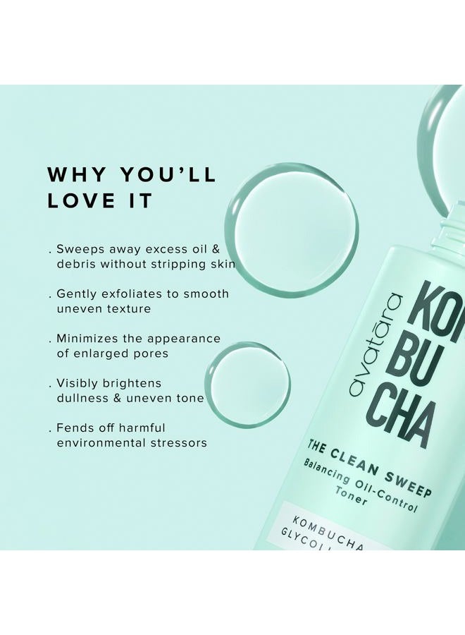 Avatara Kombucha The Clean Sweep Face Toner, Glycolic Acid Toner for Face, Face Exfoliator with Witch Hazel and Bakuchiol, Calming Pore Minimizer for Face, Hydrating Skincare for Teens, 4.05 fl. Oz - Image 3