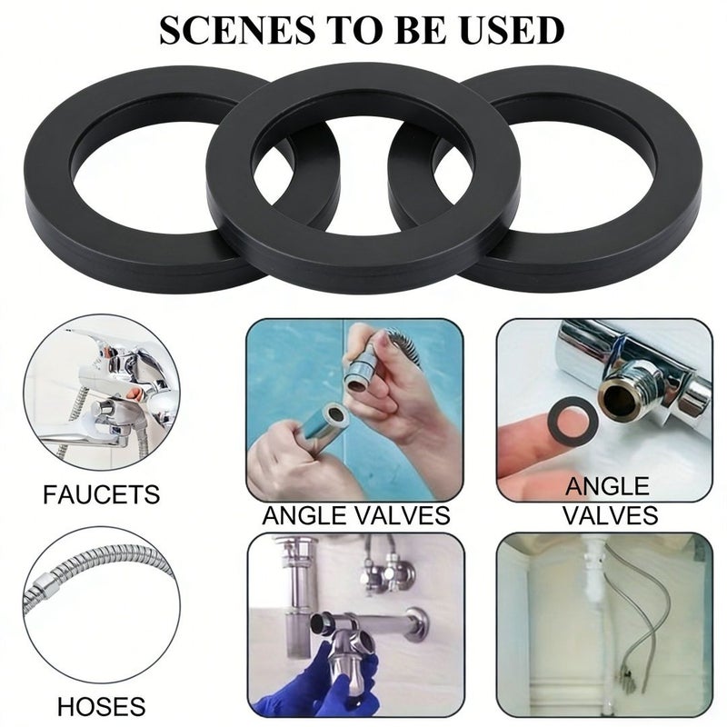 Durable Non Slip Rubber O Ring Sealing Gasket 5 Pack High Quality Rubber Material for Faucet Shower Hose Water Heater Plumping Installation Accessories Even Texture Secure Fit - Image 5