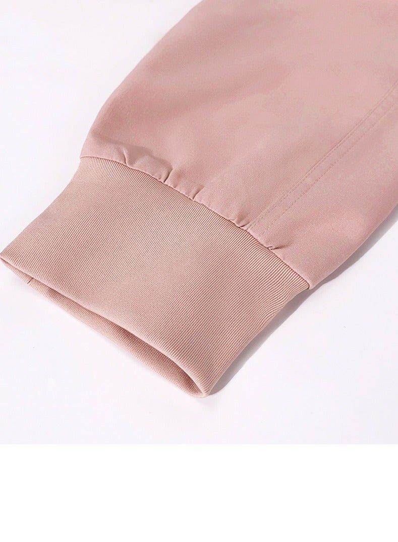 Loquat Medical Uniform Scrubs Pants Unisex Elastic Waist Jogger Pants Workwear Pink  - Image 2